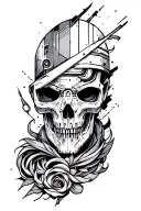 cyber sigilism on bicep sleeve tattoo design idea