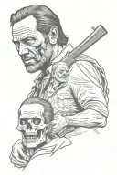 the walking dead  tattoo design idea