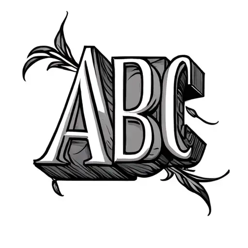 Abc Blocks tattoo design idea