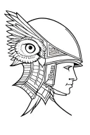 Athena and owl and greek soldier helmet tattoo design idea