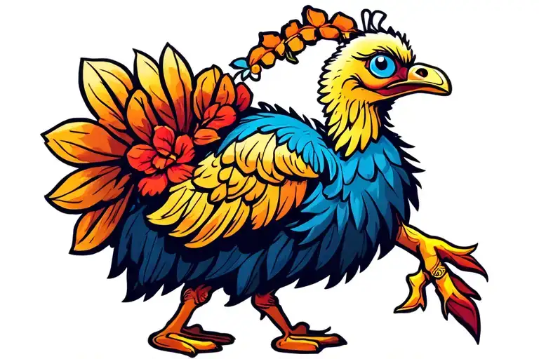Emu tattoo design idea