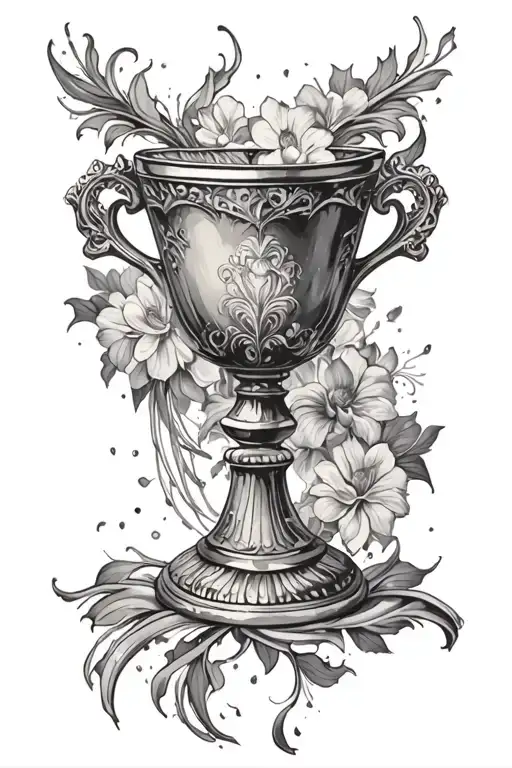 overflowing chalice tattoo design idea
