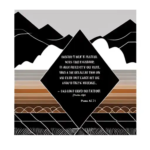 nature with Bible verse psalms 42:1 men tattoo design idea
