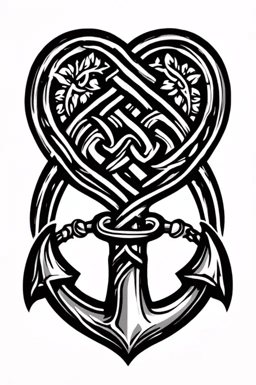 Celtic knot, family, anchor, love tattoo design, add tree of life tattoo design idea