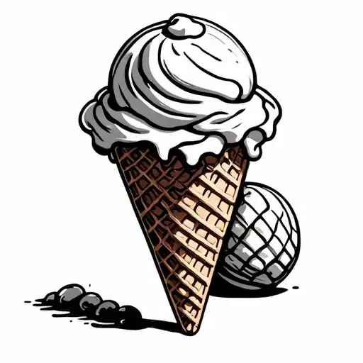 Ice Cream tattoo design idea