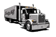 Peterbilt 379 with trailer, designed with Treaty Oak Revivals Leaving Hell tattoo design idea