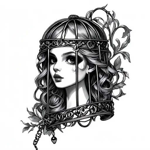 chastity cage sissy tattoo design idea