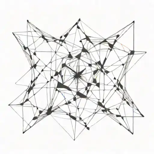 design featuring intertwined geometric shapes or a fractal pattern that gradually transitions from chaotic elements on o tattoo design idea