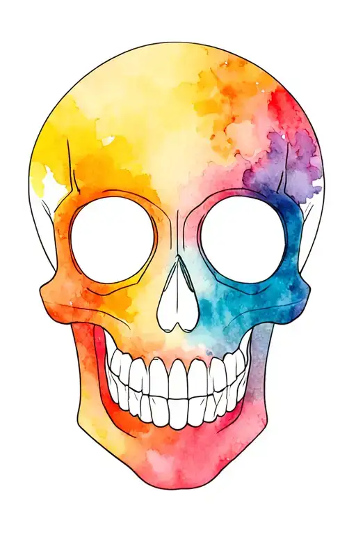 camera candy skull tattoo design idea