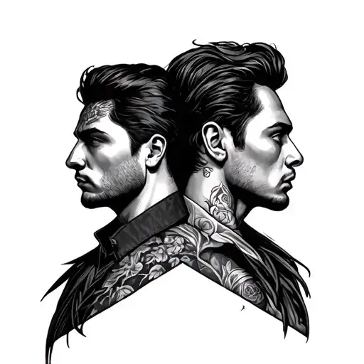 me vs me tattoo design idea