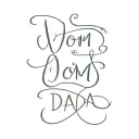 mom dad name tattoo design idea