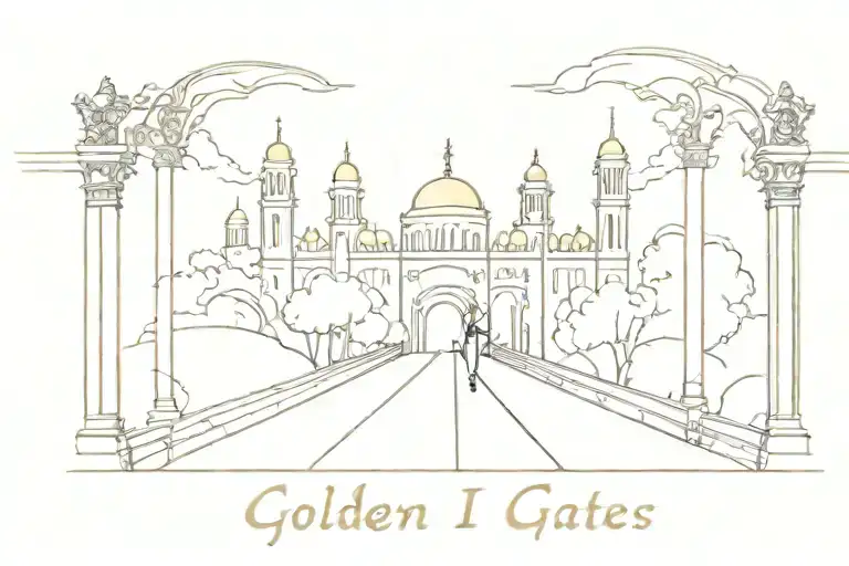 When I reach those golden gates, I pray to say, I did the best I can tattoo design idea
