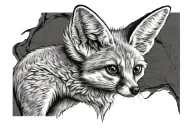 fennec fox eyes looking tattoo design idea
