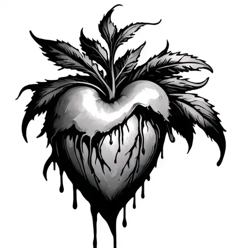 Bleeding Heart tattoo design idea