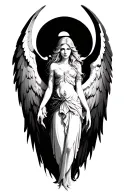 arc angel haniel tattoo design idea