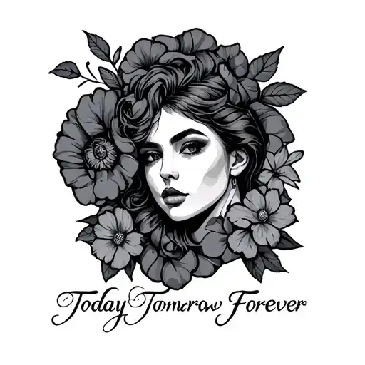 224 Today Tomorrow Forever tattoo design idea