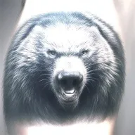 blackout honey badger tattoo design idea