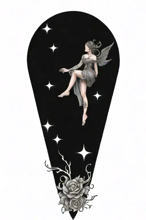 nemesis goddess of revenge tattoo design idea