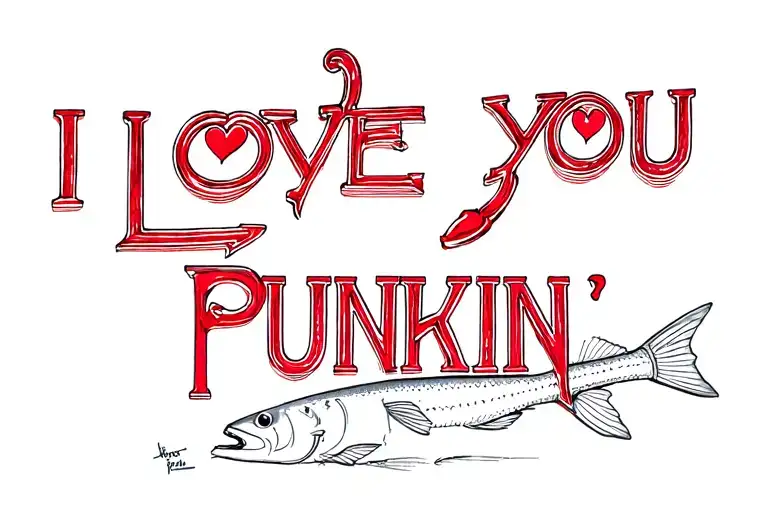 "I love you Punkin " 1975 Ford maverick, Navy anchor, Country music, bass fish  tattoo design idea