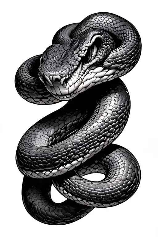 snake wrapped around arm tattoo design idea