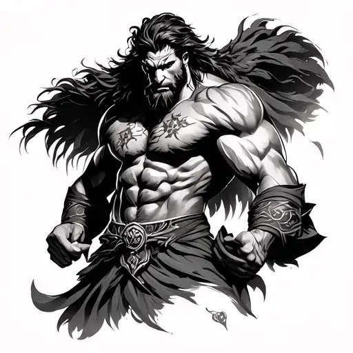 Samson tattoo design idea