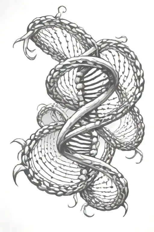 dna strand venom pattern inspired tattoo design idea