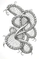 dna strand venom pattern inspired tattoo design idea