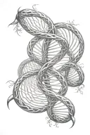 dna strand venom pattern inspired tattoo design idea