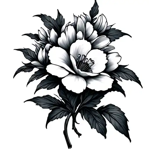 Catalina flowers wrapped tattoo design idea