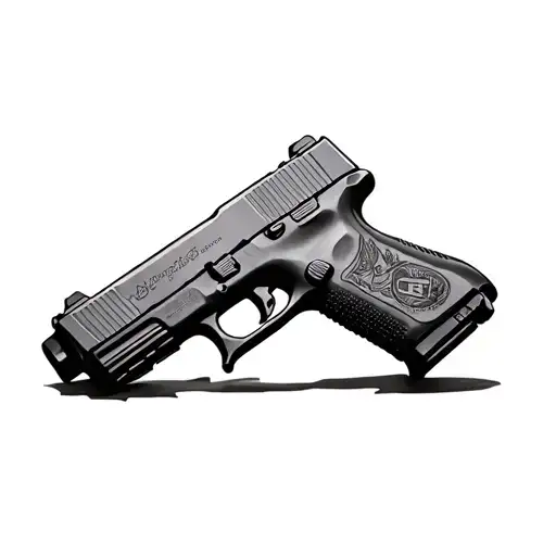 Glock 19 tattoo on hip tattoo design idea