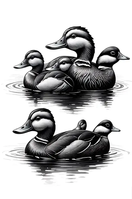 5 Ducks, Family tattoo tattoo design idea