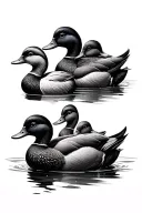 5 Ducks, Family tattoo tattoo design idea