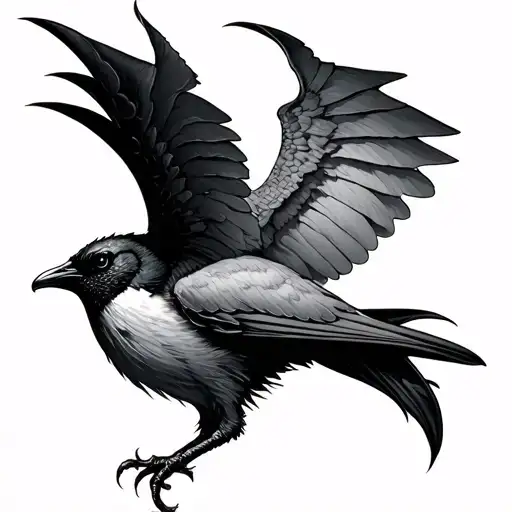 swallow demon tattoo design idea