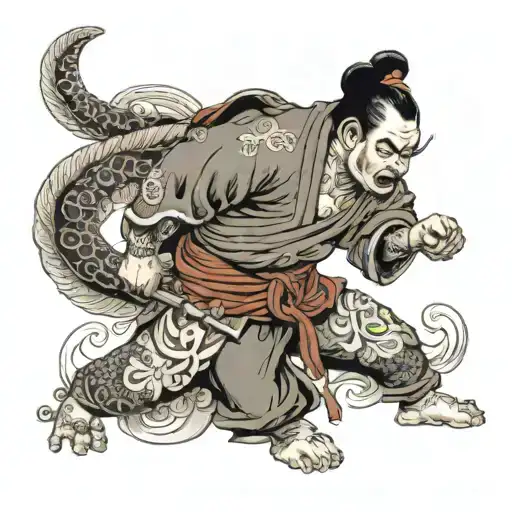 Japanese hero Momotaro tattoo design idea