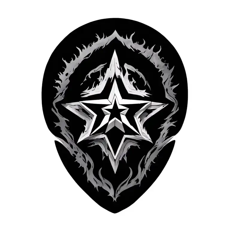 stars fading edges tattoo design idea