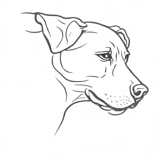 dog nose print tattoo design idea