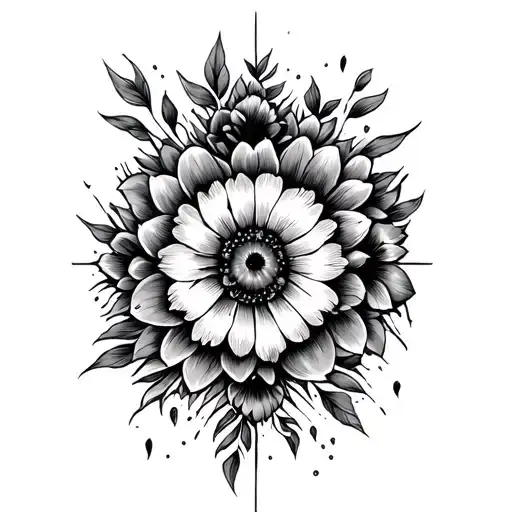 surrender and be present tattoo design idea