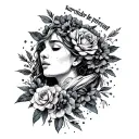 surrender and be present tattoo design idea