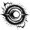 Space black hole tattoo design idea