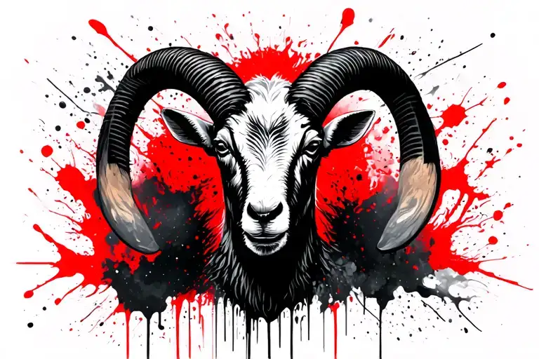 dru's THROAT GOAT tattoo design idea