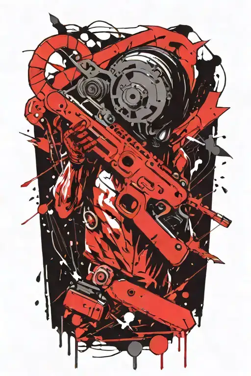 chainsaw man tattoo design idea