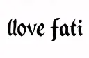 "love fati" tattoo design idea