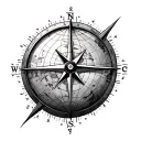 Globe Compass tattoo design idea