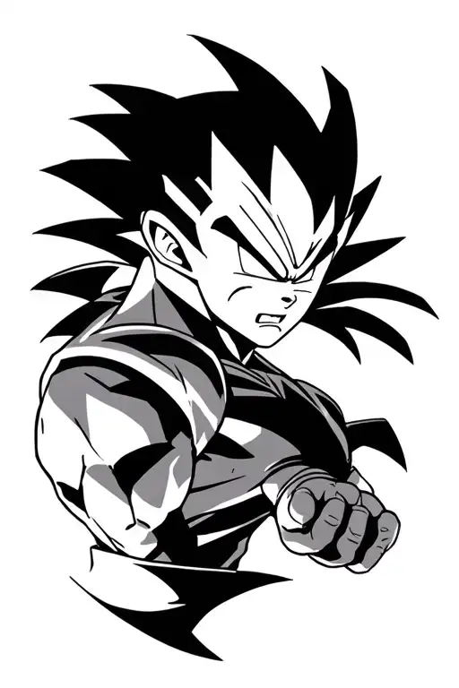 Majin Vegeta tattoo design idea