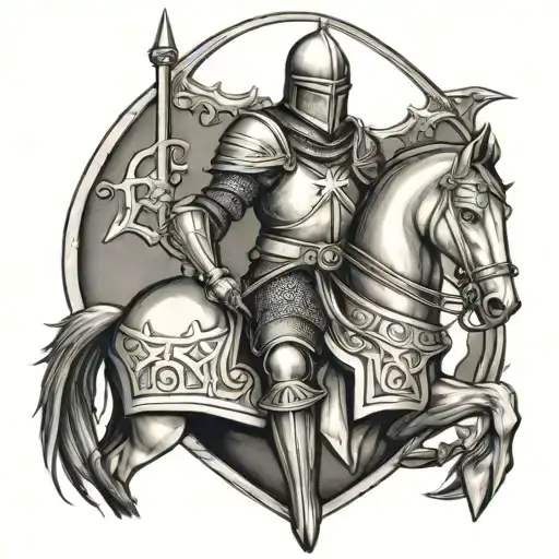 Templar knight tattoo design idea