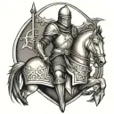 Templar knight tattoo design idea