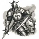 Templar knight tattoo design idea
