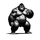 sumo gorilla tattoo design idea