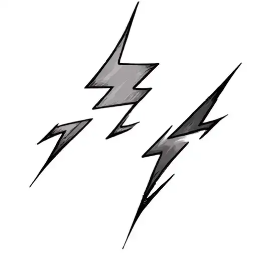 Filler Lightning Bolts tattoo design idea