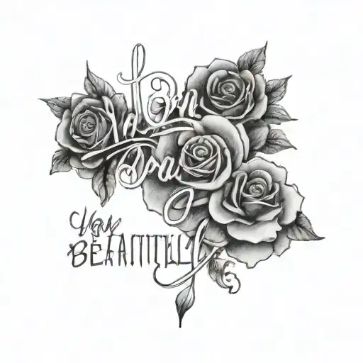 Words "You are beautiful, you are UNBREAKABLE" tattoo design idea
